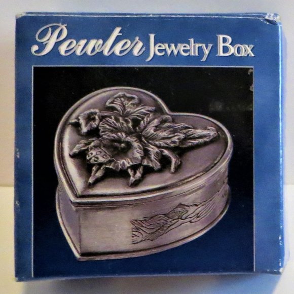 Jewelry Vintage Pewter Jewelry Box In Original Packaging Design Work